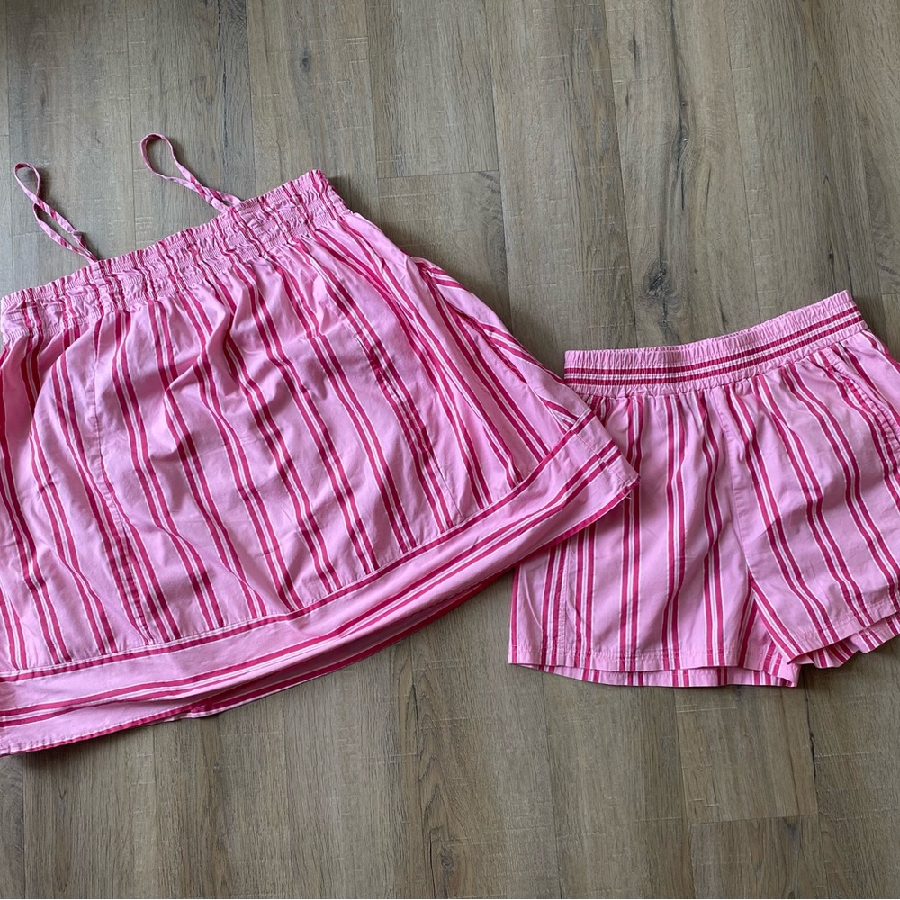Amazon Pink Striped Women's Set